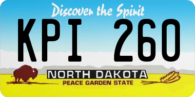 ND license plate KPI260