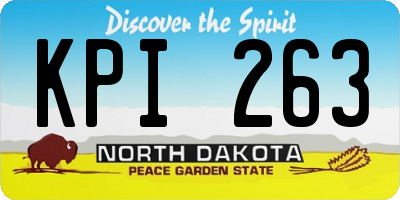 ND license plate KPI263