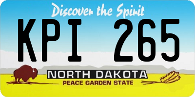 ND license plate KPI265