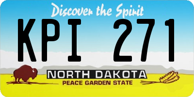 ND license plate KPI271
