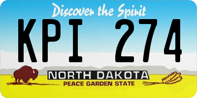 ND license plate KPI274