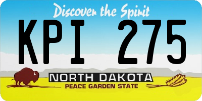 ND license plate KPI275