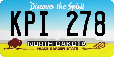 ND license plate KPI278