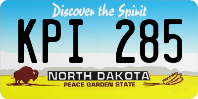 ND license plate KPI285