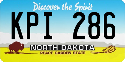 ND license plate KPI286