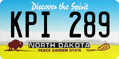 ND license plate KPI289