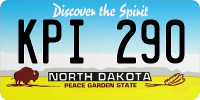 ND license plate KPI290