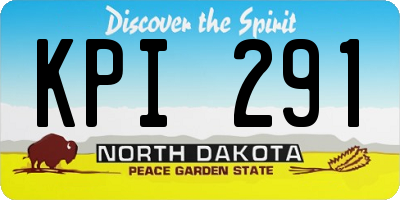 ND license plate KPI291
