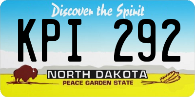 ND license plate KPI292
