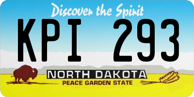 ND license plate KPI293