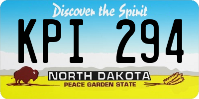 ND license plate KPI294