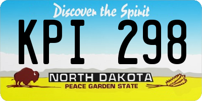 ND license plate KPI298