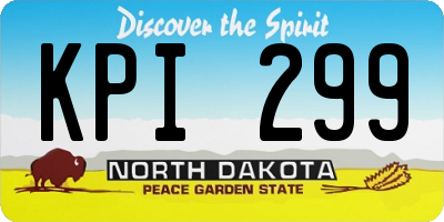 ND license plate KPI299