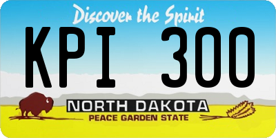 ND license plate KPI300