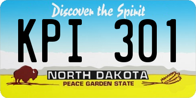 ND license plate KPI301