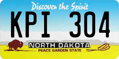 ND license plate KPI304