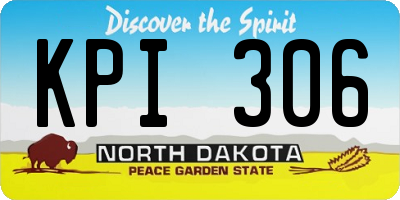 ND license plate KPI306