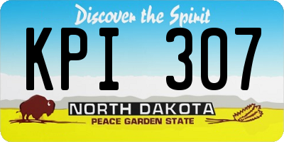 ND license plate KPI307