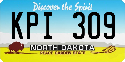 ND license plate KPI309