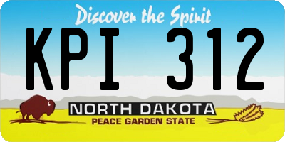 ND license plate KPI312
