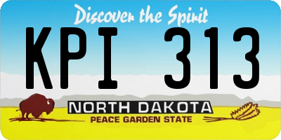 ND license plate KPI313