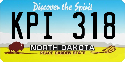 ND license plate KPI318