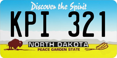 ND license plate KPI321