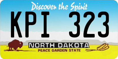 ND license plate KPI323