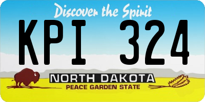 ND license plate KPI324
