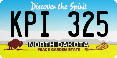 ND license plate KPI325