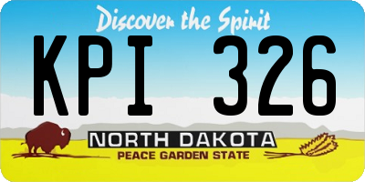 ND license plate KPI326