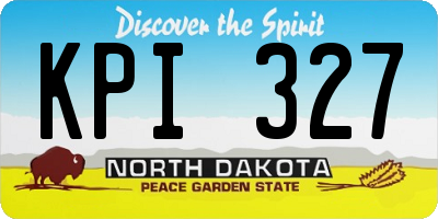 ND license plate KPI327