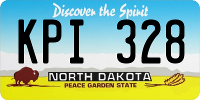 ND license plate KPI328