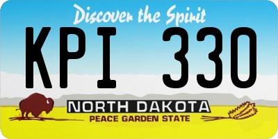 ND license plate KPI330