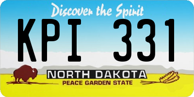 ND license plate KPI331