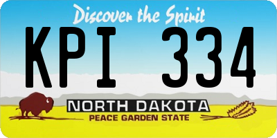 ND license plate KPI334