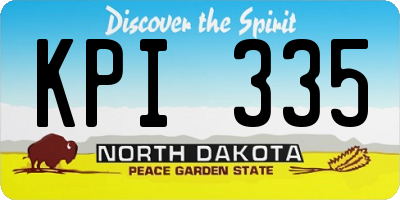 ND license plate KPI335