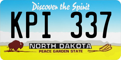 ND license plate KPI337