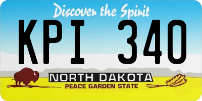 ND license plate KPI340