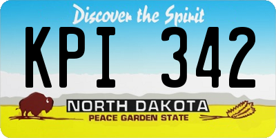 ND license plate KPI342