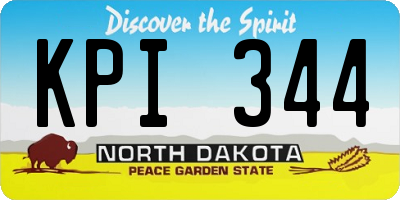 ND license plate KPI344