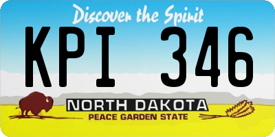 ND license plate KPI346