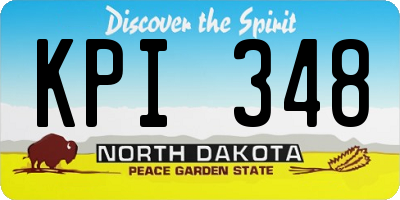ND license plate KPI348