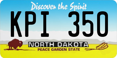 ND license plate KPI350