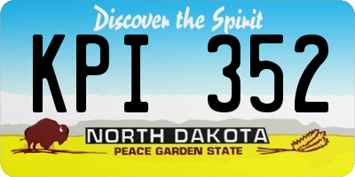 ND license plate KPI352
