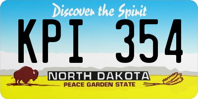 ND license plate KPI354