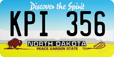 ND license plate KPI356