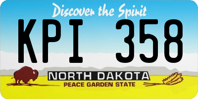 ND license plate KPI358