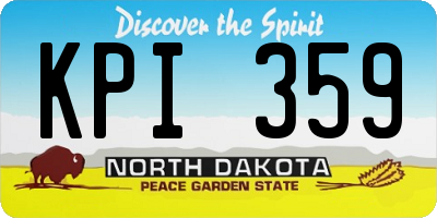 ND license plate KPI359