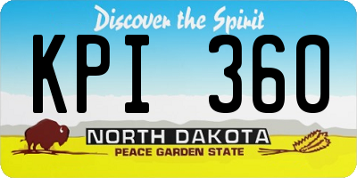 ND license plate KPI360